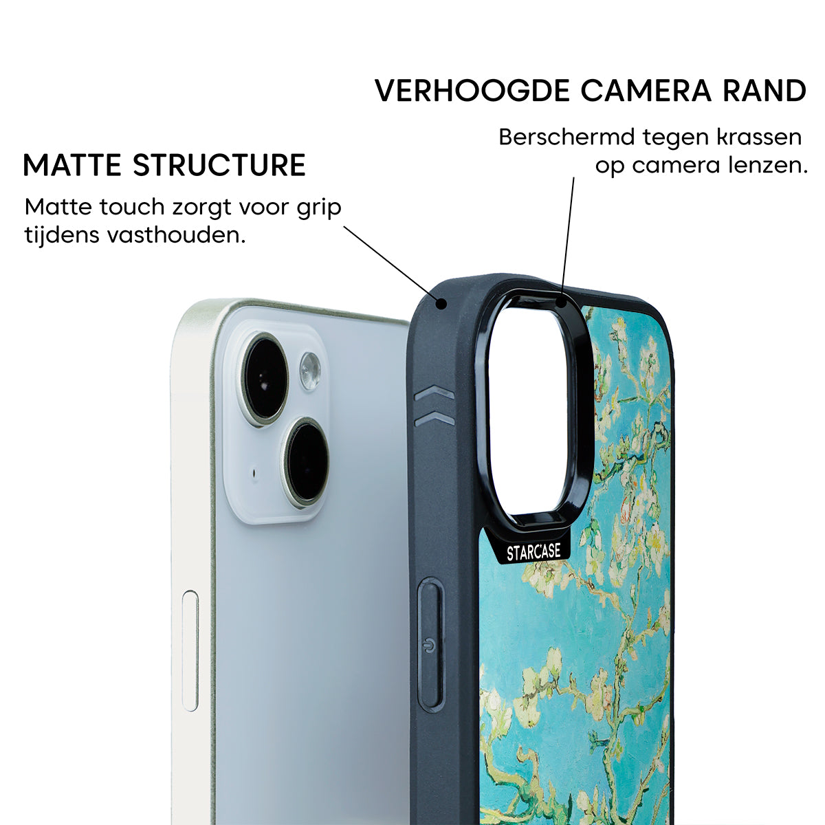 Almond van Gogh Starcase iPhone hoesje info view
