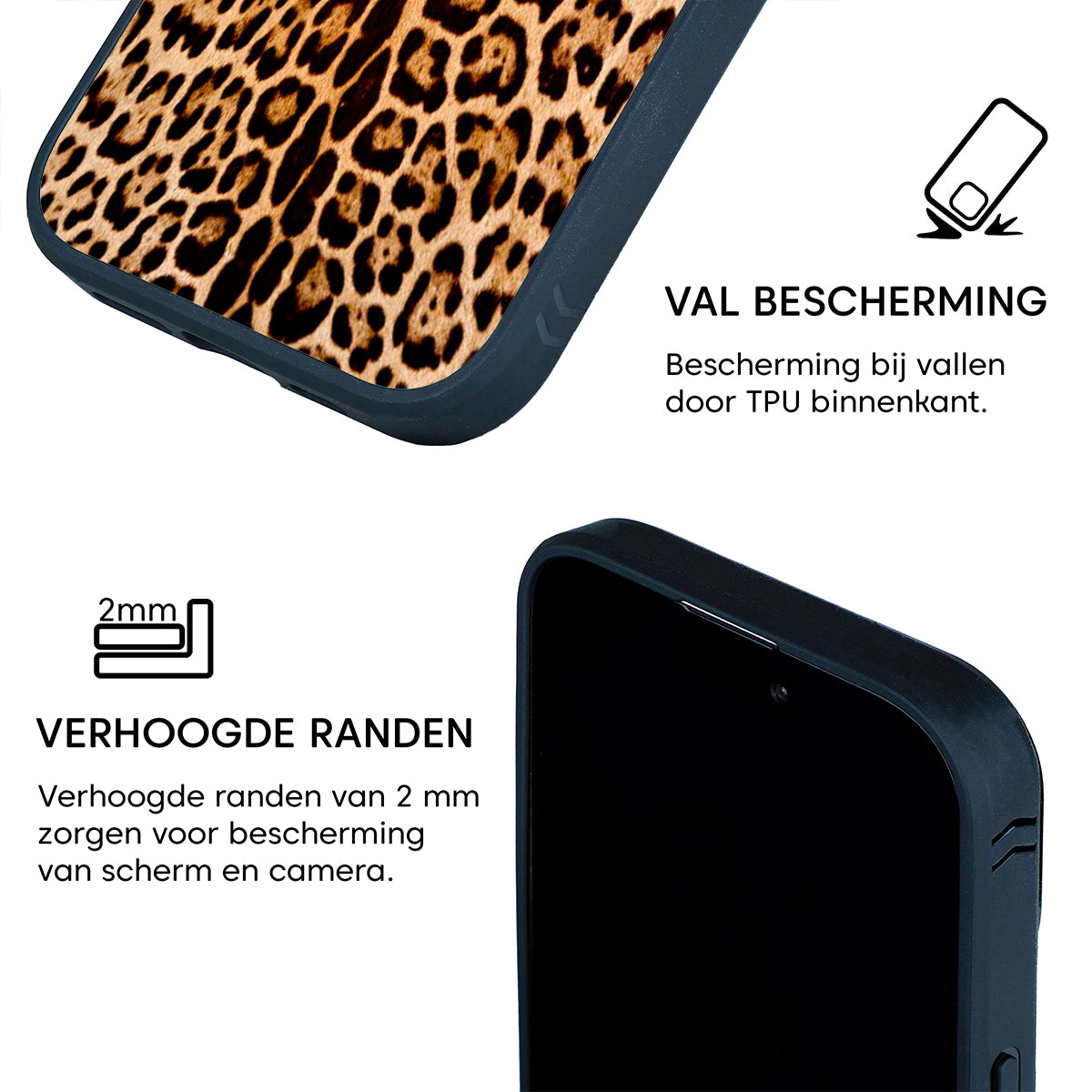 Panter Print Starcase iPhone hoesje detailed view