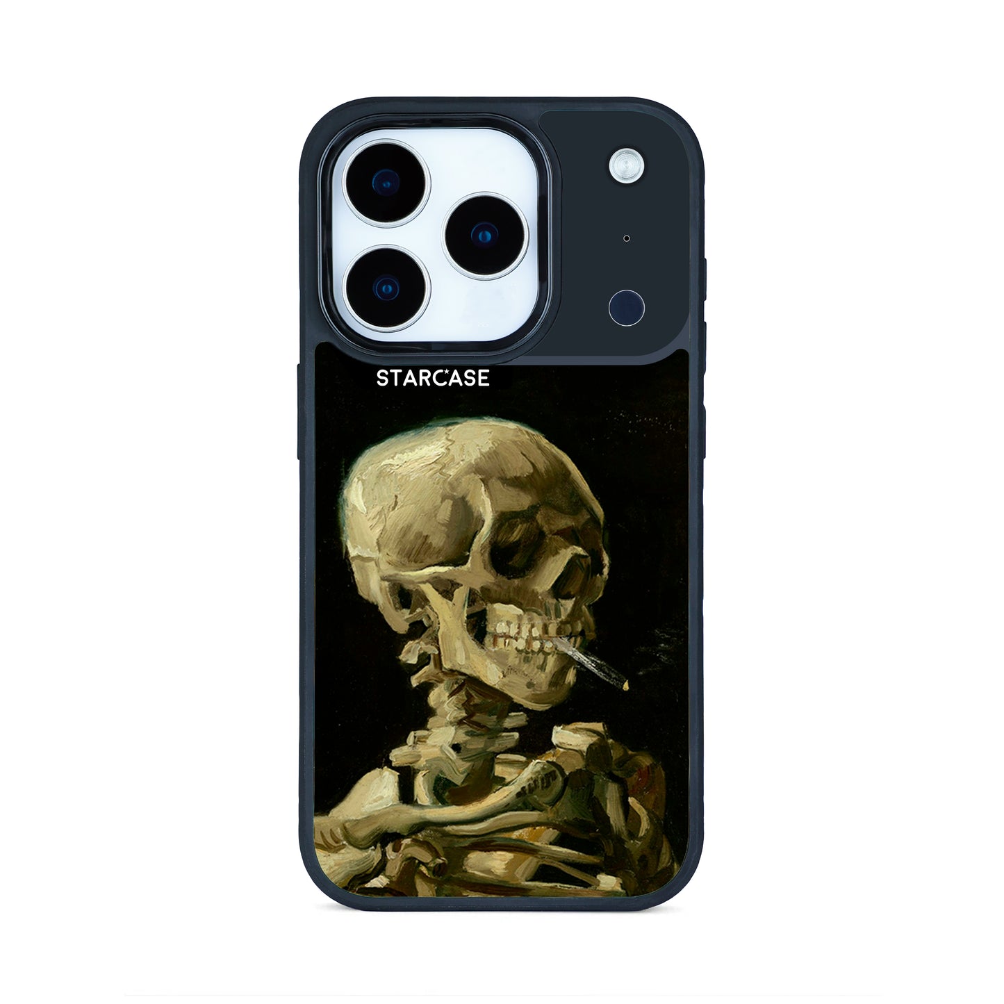 Skull of a Skeleton with Burning Cigarette