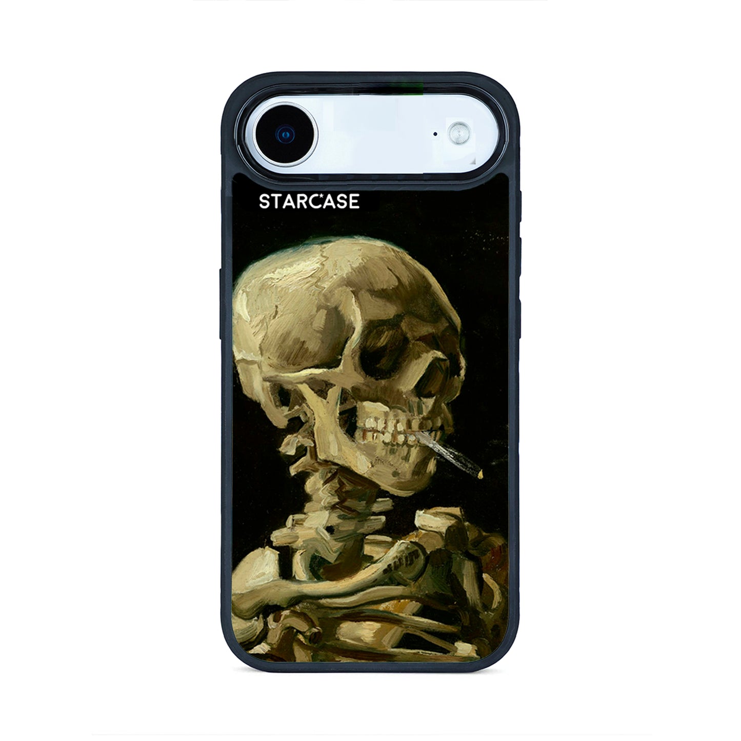 Skull of a Skeleton with Burning Cigarette